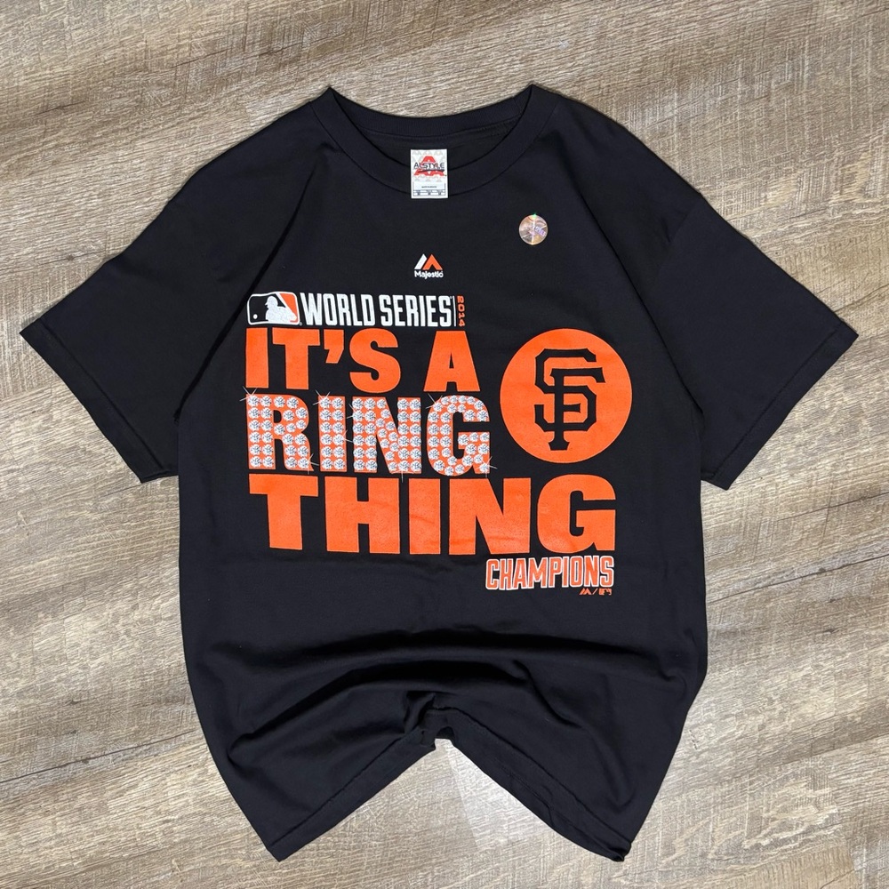 San Francisco Giants 2014 World Series Shirt Men's M "It's a Ring Thing" Y2K